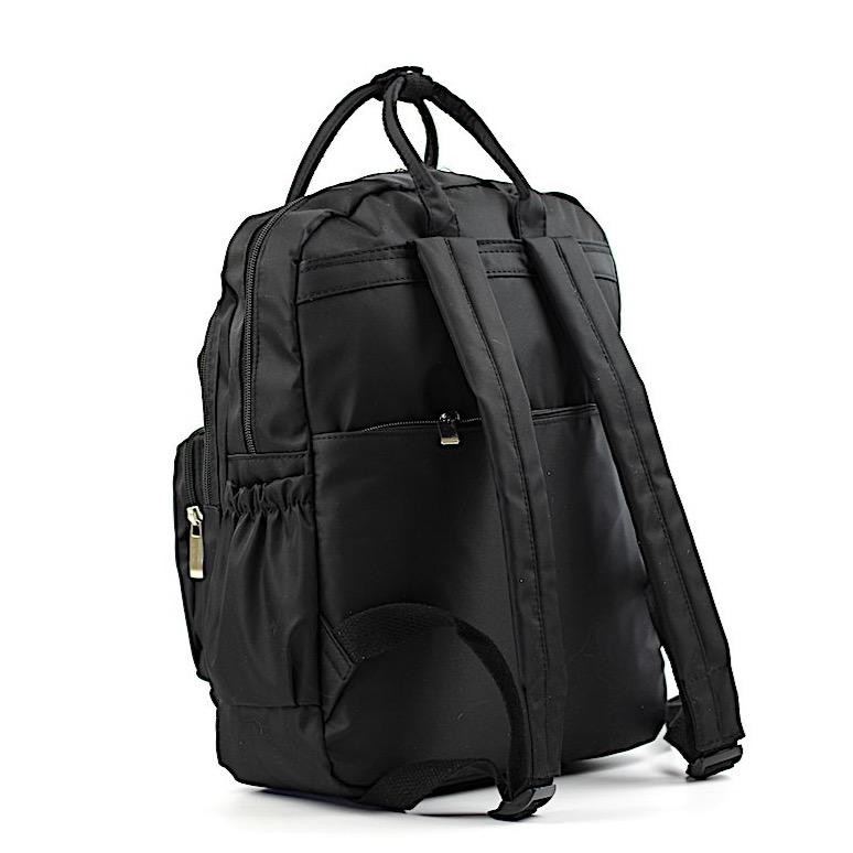 Stylish waterproof backpack for work and university with iPad pocket and multiple zipped compartments.