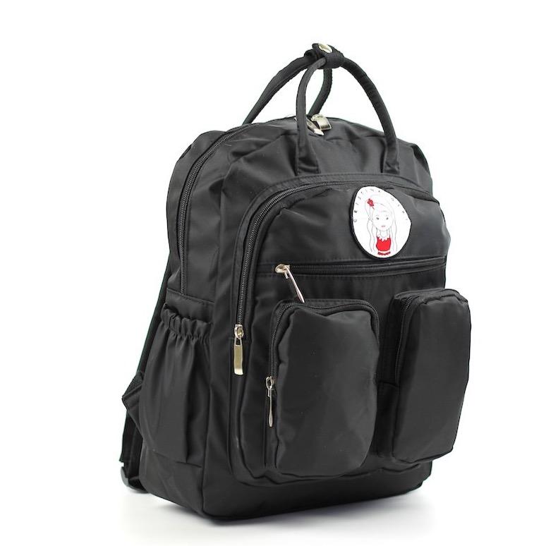 Stylish waterproof backpack for work and university with iPad pocket and multiple zipped compartments.