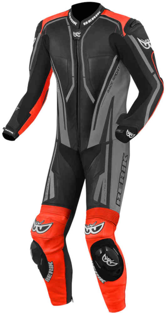 Berik Adria-X One Piece Motorcycle Leather Suit showcasing high-quality cowhide leather, aerodynamic design, and protective features.