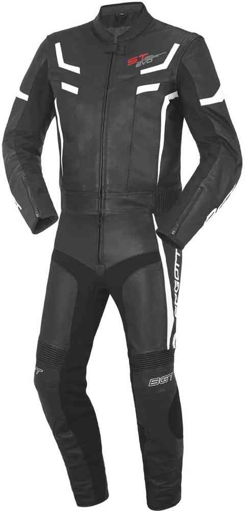 Bogotto ST-Evo Two Piece Motorcycle Leather Suit showcasing high-quality cowhide material and ergonomic design for comfort and safety.