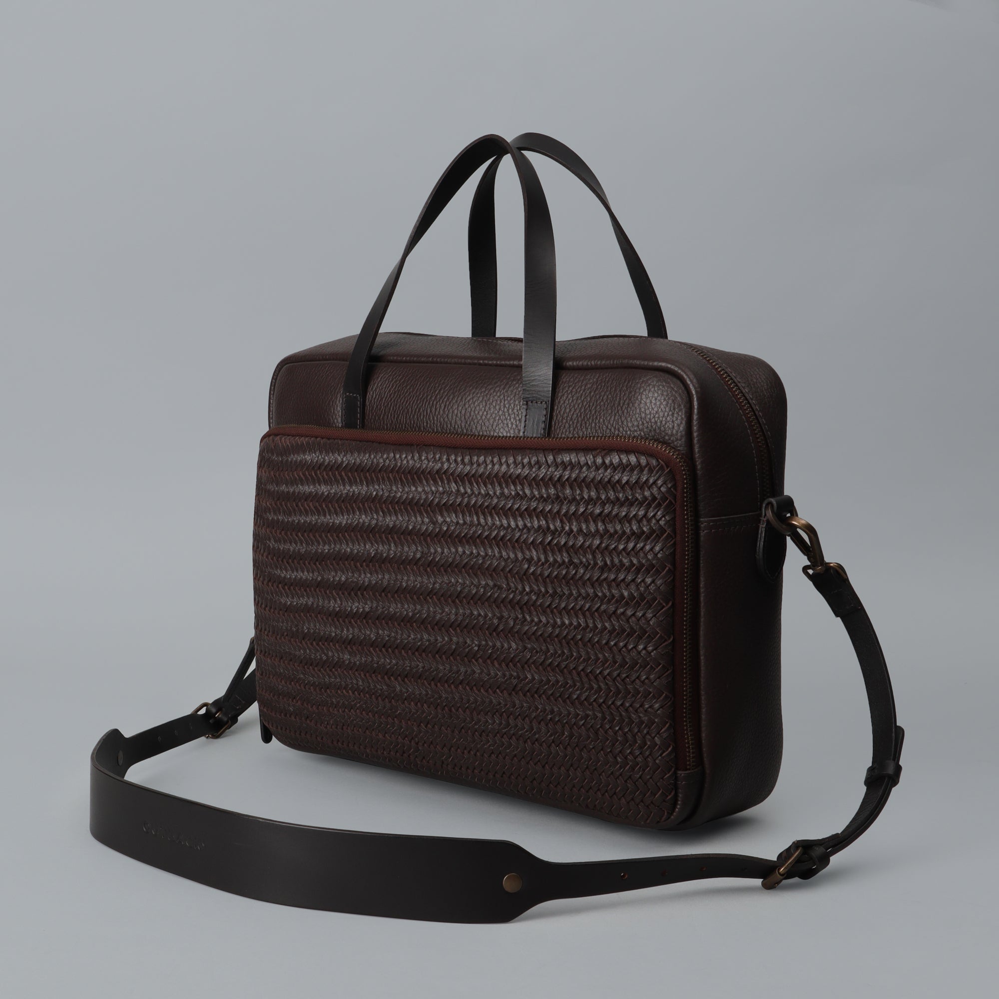 Boston Leather Briefcase showcasing premium full grain leather, spacious compartments, and a stylish design, perfect for professionals.