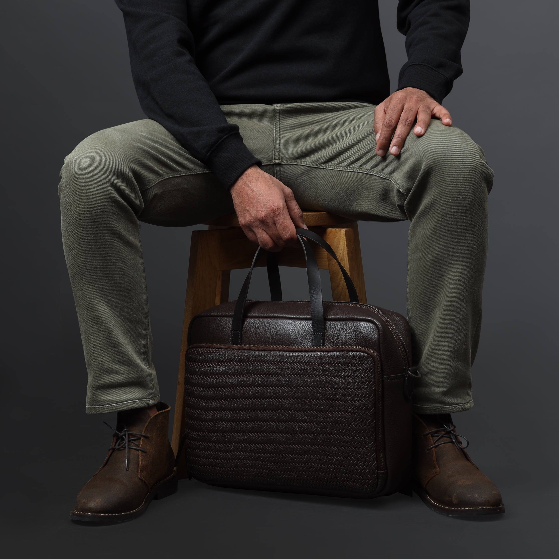 Boston Leather Briefcase showcasing premium full grain leather, spacious compartments, and a stylish design, perfect for professionals.