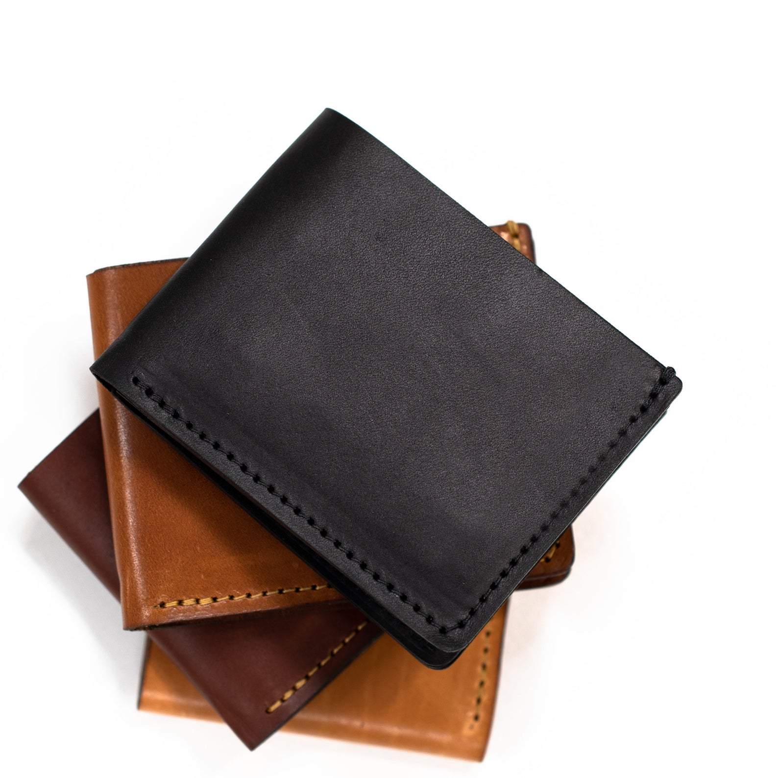 Bowman Bifold Wallet made from genuine full grain leather, featuring a classic design with personalization option.