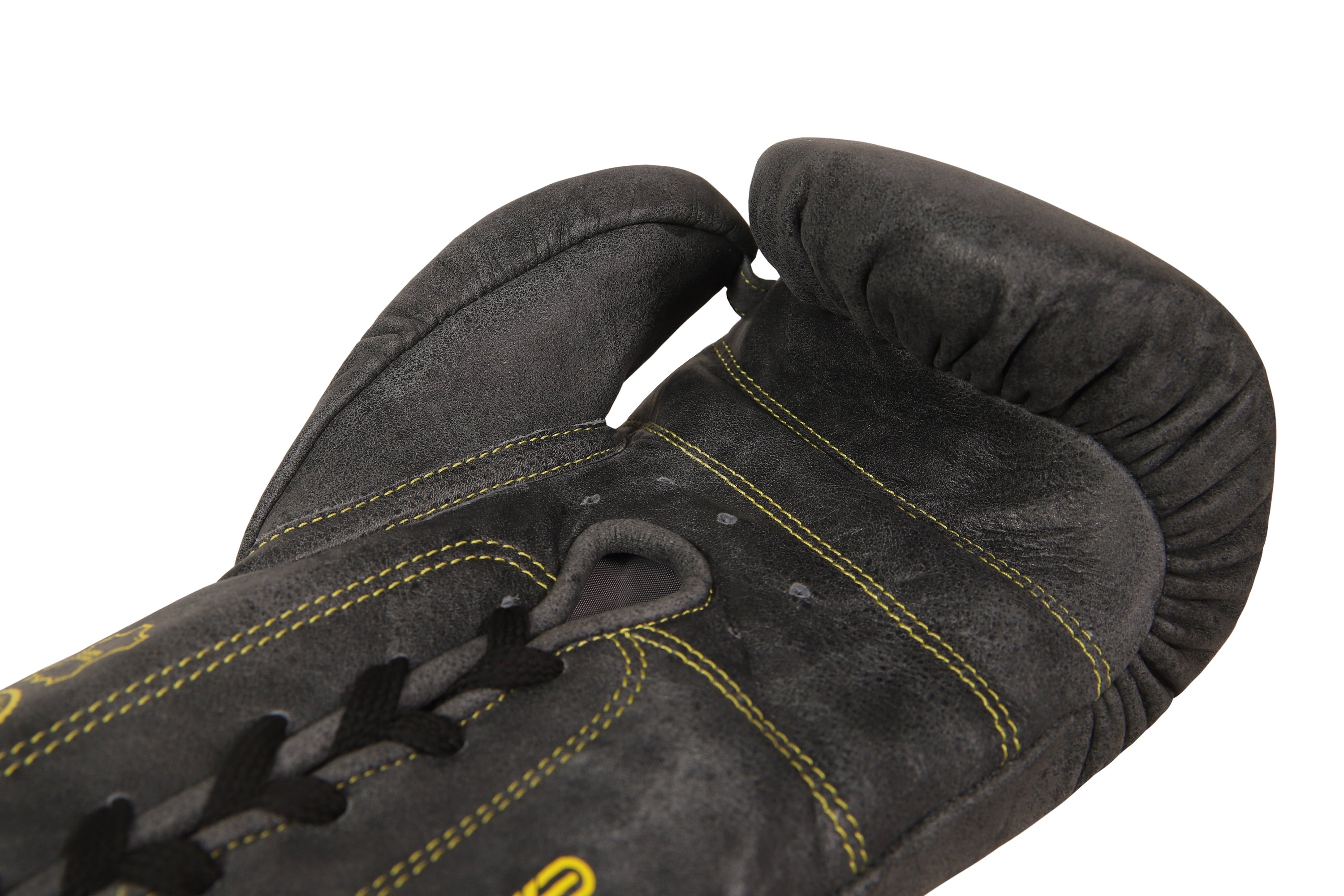 Eagle Eye Boxing Gloves in premium leather with extra padding, showcasing fast laces and reinforced stitching for durability.