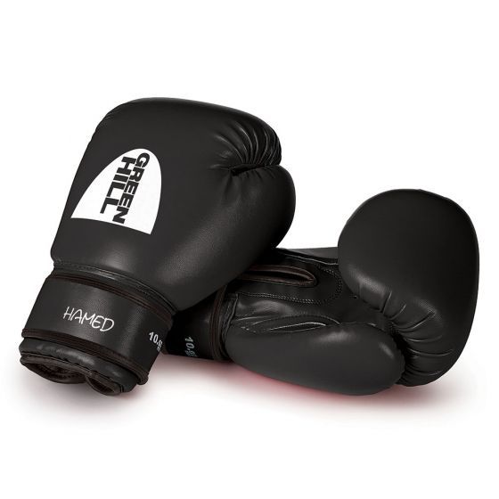 HAMED Boxing Gloves for children in red, blue, and black colors, made of durable artificial leather.