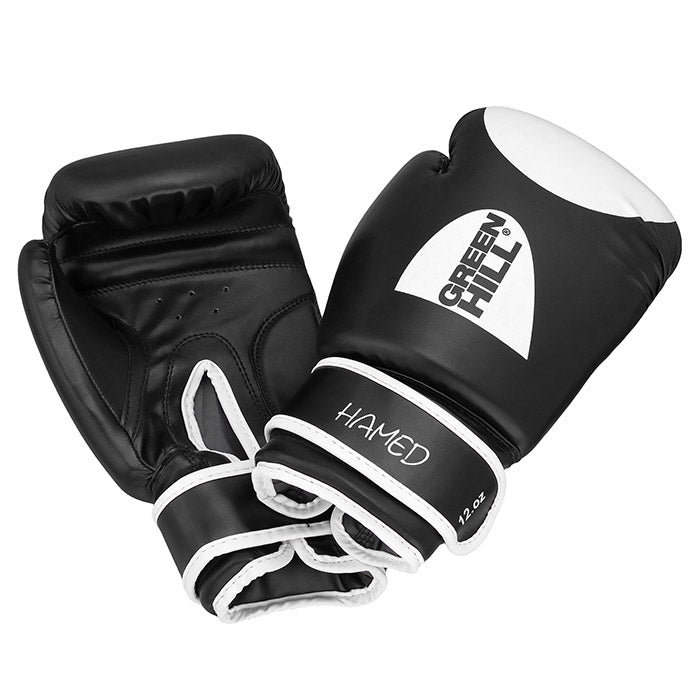 HAMED boxing gloves in red, blue, and black colors, made from artificial leather, designed for children and training.