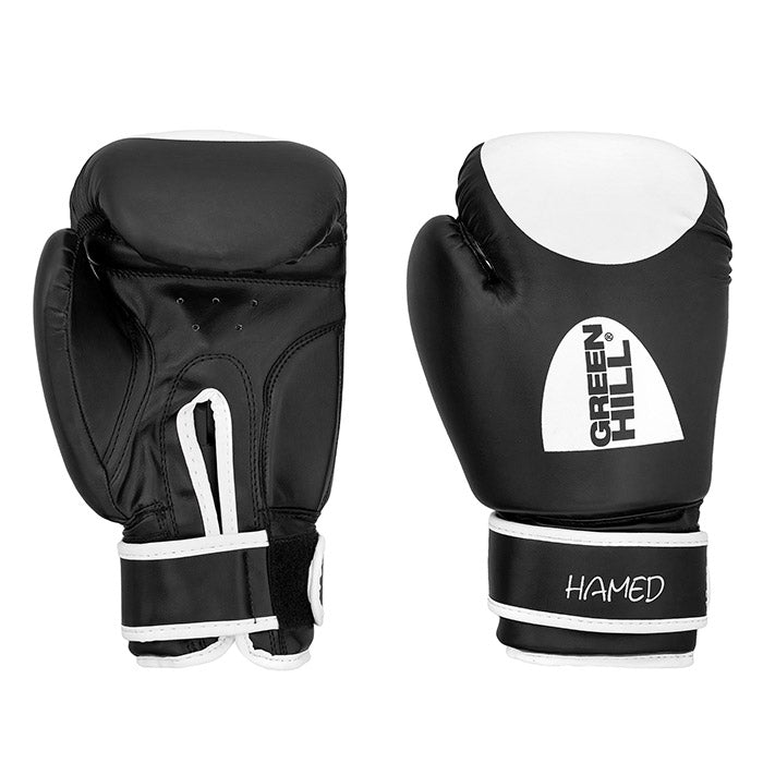 HAMED boxing gloves in red, blue, and black colors, made from artificial leather, designed for children and training.