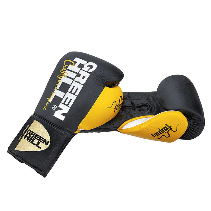 Boxing Gloves Taipan made from genuine leather, featuring multi-layer foam padding and adjustable Velcro straps, available in various colors.