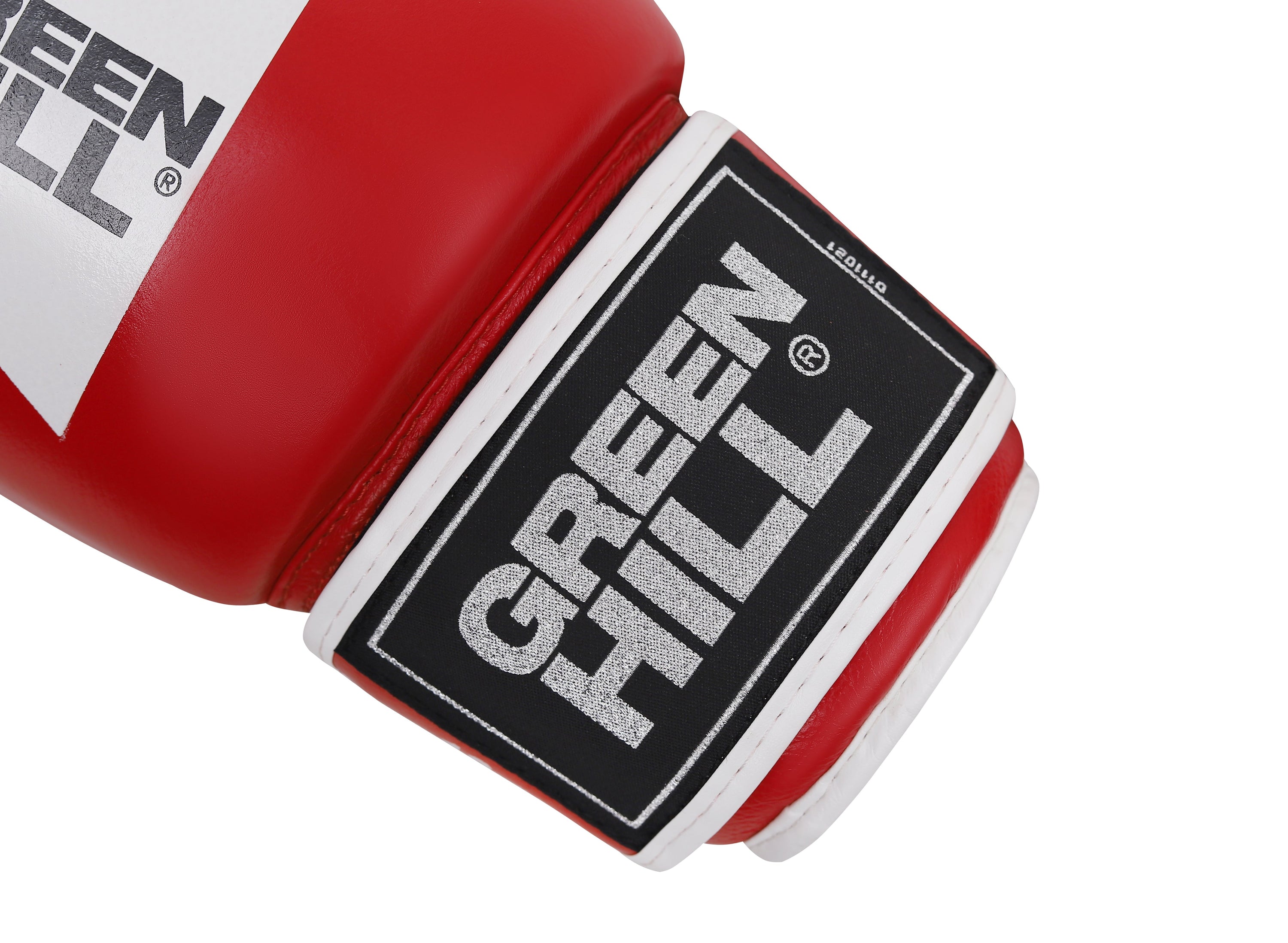 TIGER IBA Approved Boxing Gloves in red and blue, showcasing high-quality cowhide leather and Velcro closure.