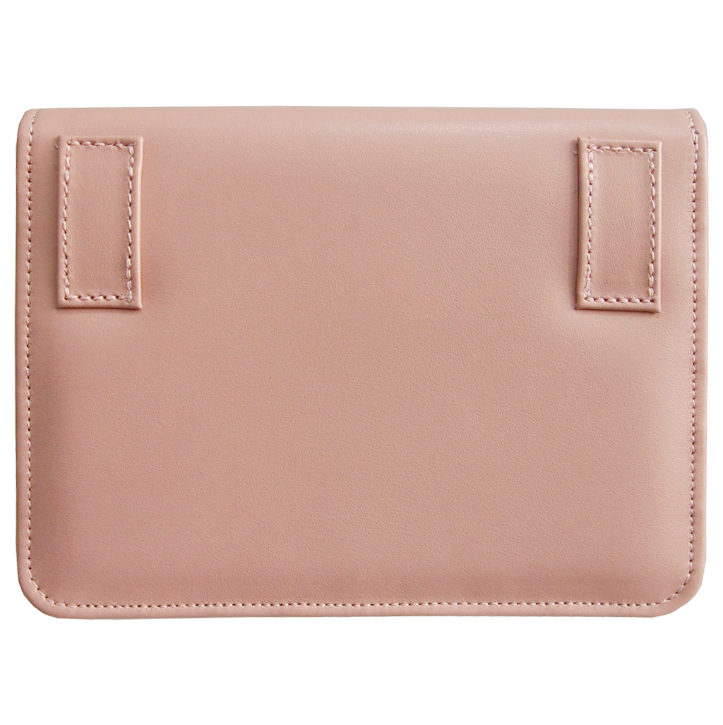 Buffed Leather Belt Bag in coral red, featuring a gold-plated buckle and pebbled calf leather finish, perfect for stylish wear.