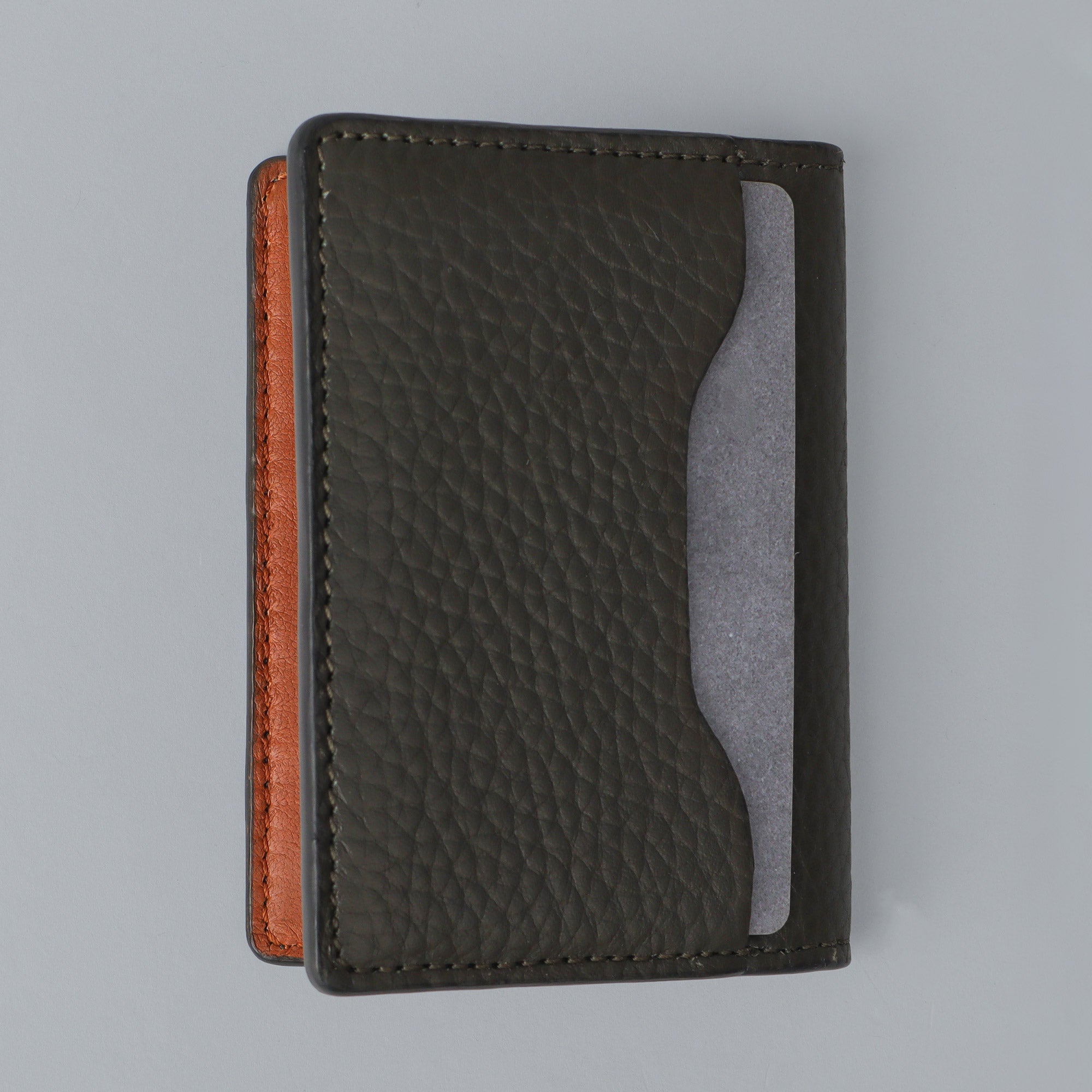 A premium Business Cards Leather Wallet made from full grain leather, featuring multiple pockets for business cards, showcasing its elegant design and craftsmanship.