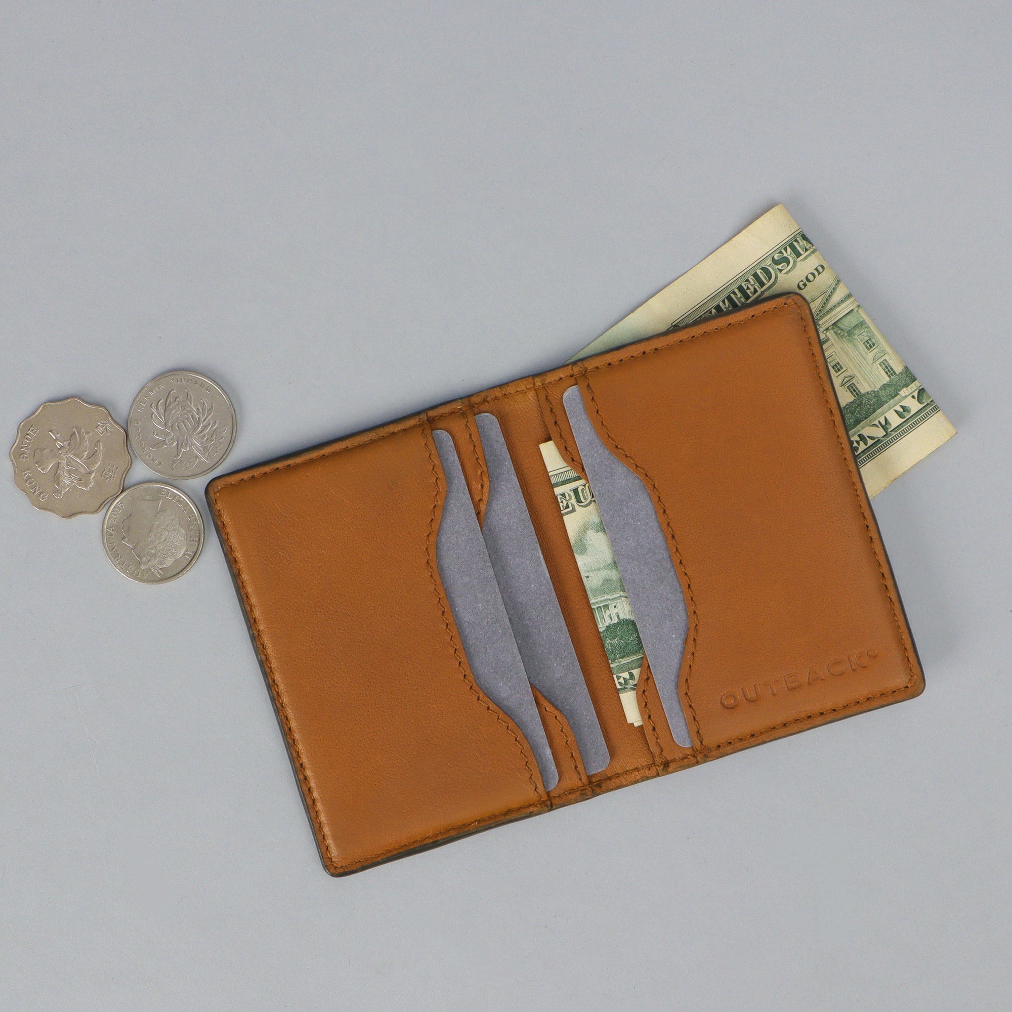 A premium Business Cards Leather Wallet made from full grain leather, featuring multiple pockets for business cards, showcasing its elegant design and craftsmanship.