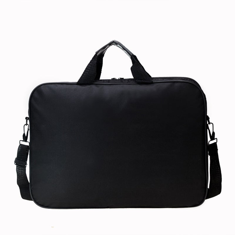 Business Fashion Laptop Bag made of durable Oxford cloth, featuring a zipper opening and a soft design, suitable for daily use.