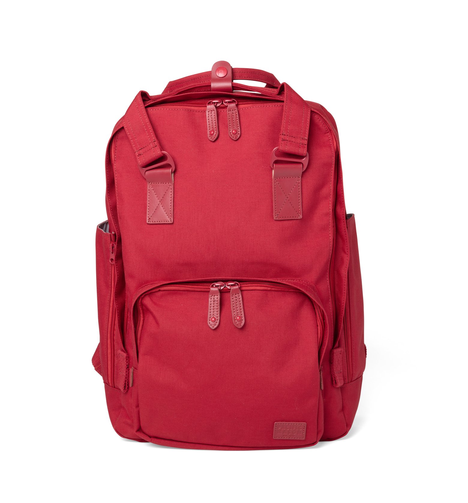 Cama Large Carmine backpack featuring a stylish design with leather accents and multiple pockets for organization.