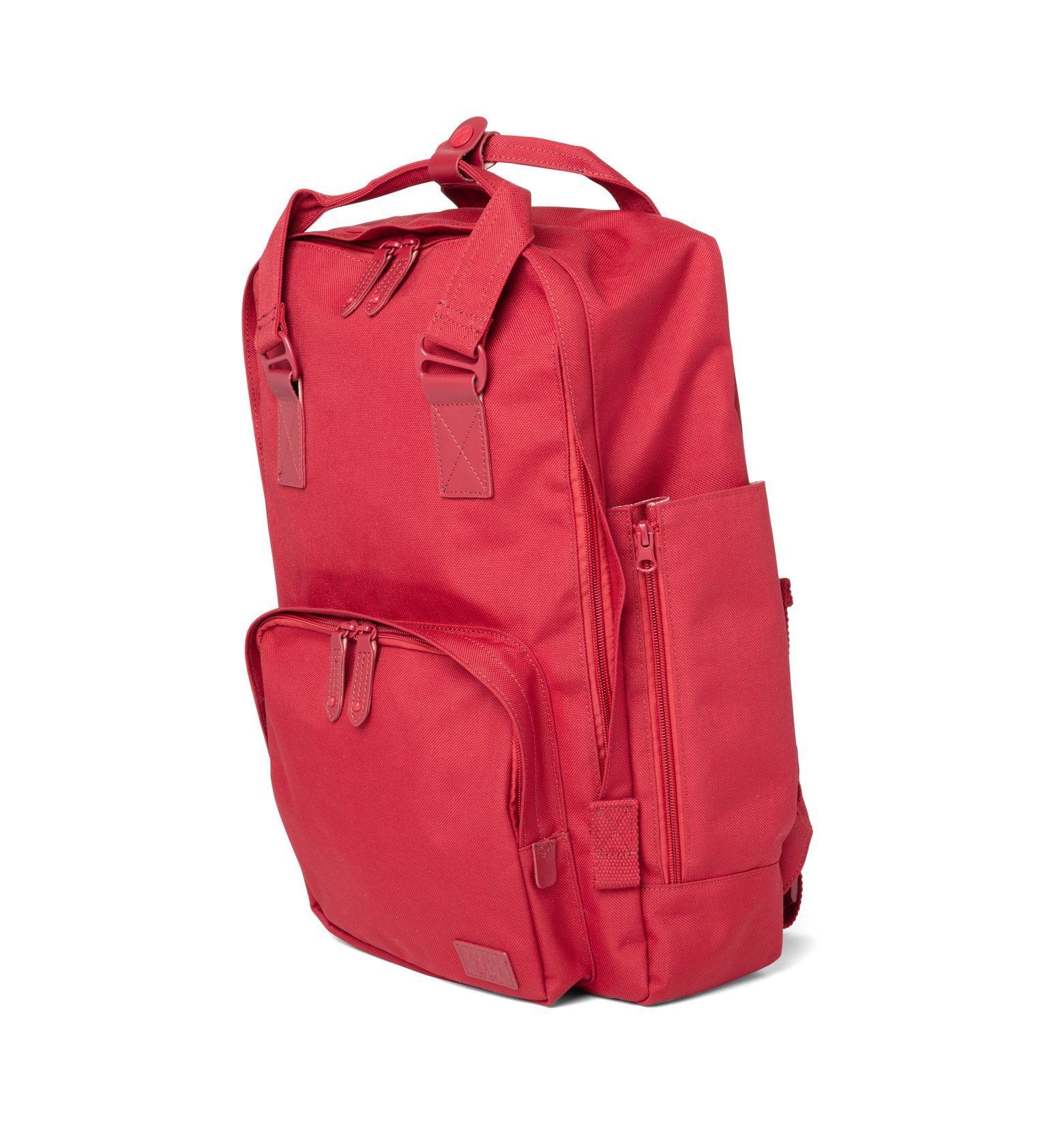 Cama Large Carmine backpack featuring a stylish design with leather accents and multiple pockets for organization.