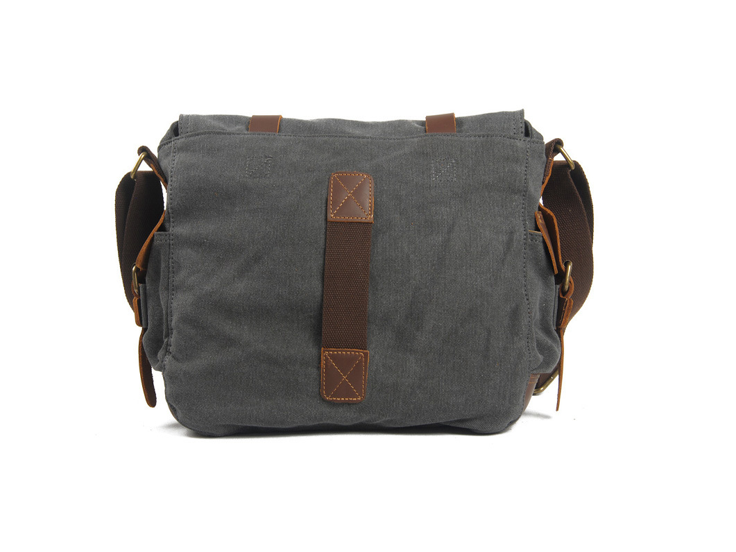 Canvas Leather Fashion Messenger Bag for Men, featuring a stylish design with durable materials, perfect for everyday use.