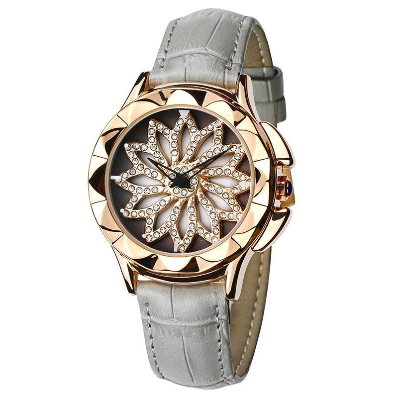 A stylish Casual Leisure Creative Quartz Watch for Women featuring a round dial, stainless steel clasp, and waterproof design.