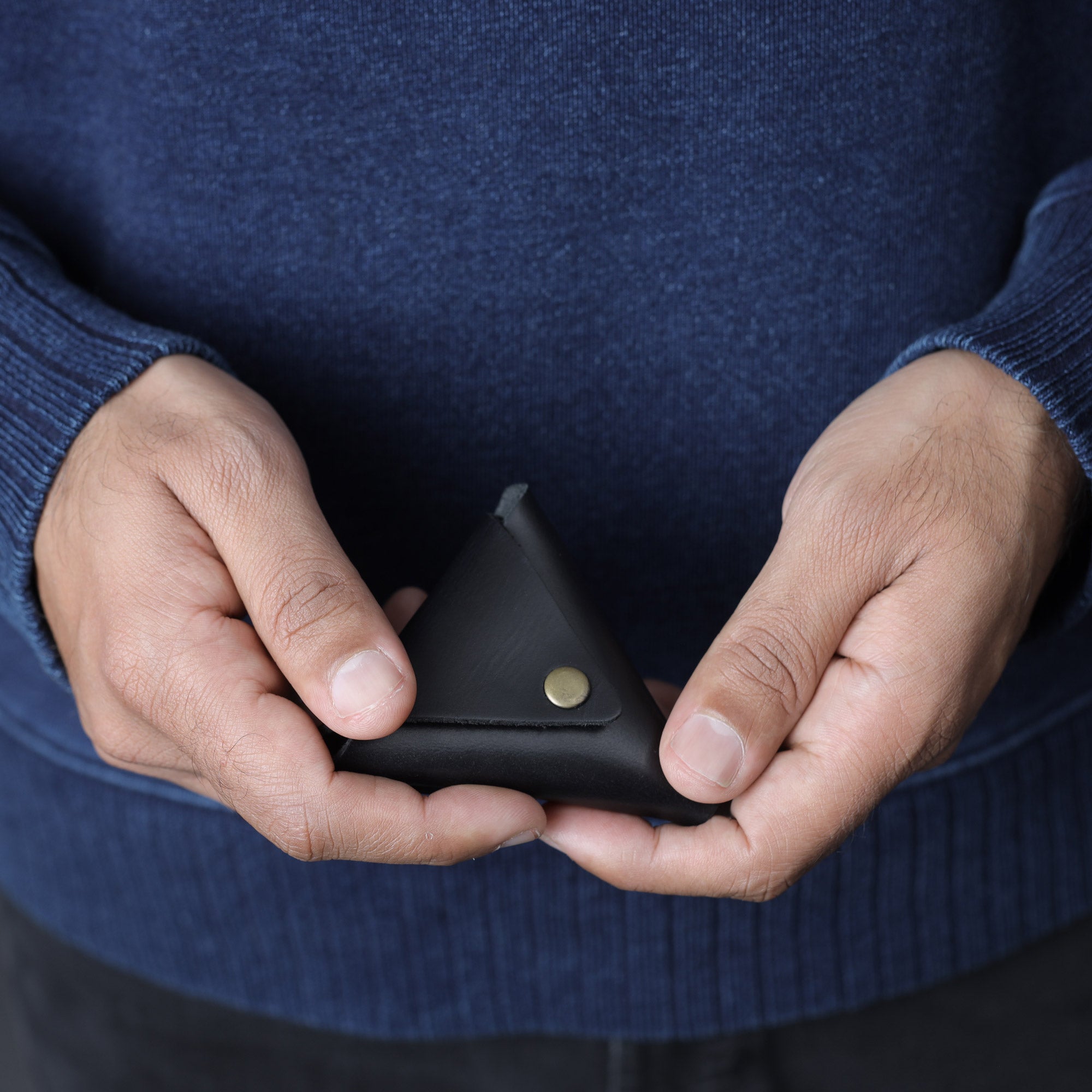 Elegant handcrafted Coins Pouch made from durable harness leather with antique brass hardware.