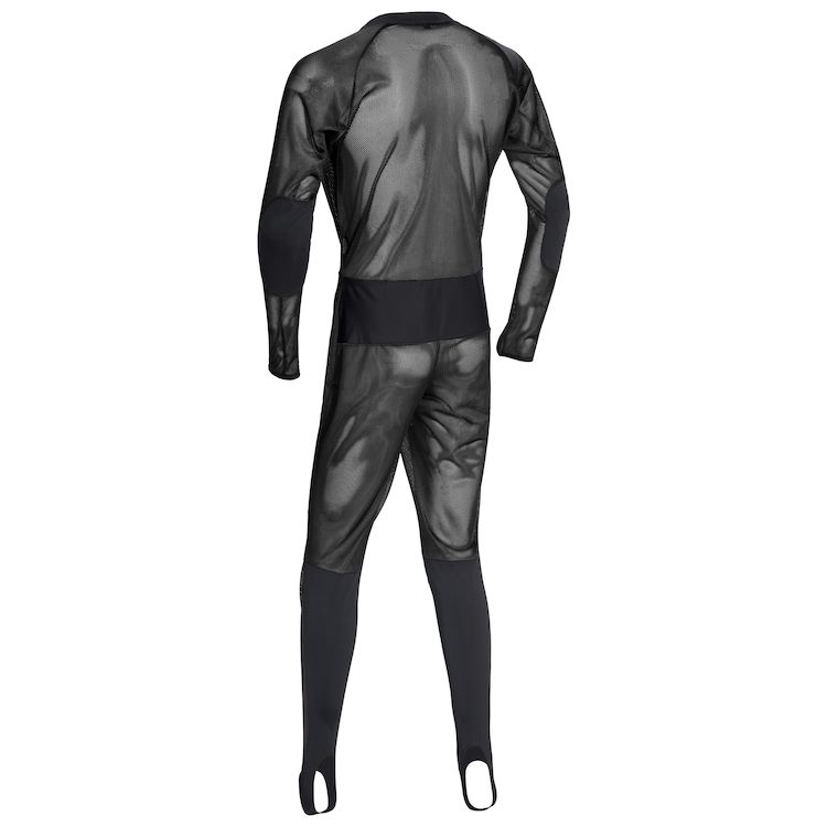 Cortech Quick-Dry Air Undersuit displayed on a mannequin, showcasing its lightweight mesh design and secure fit features.