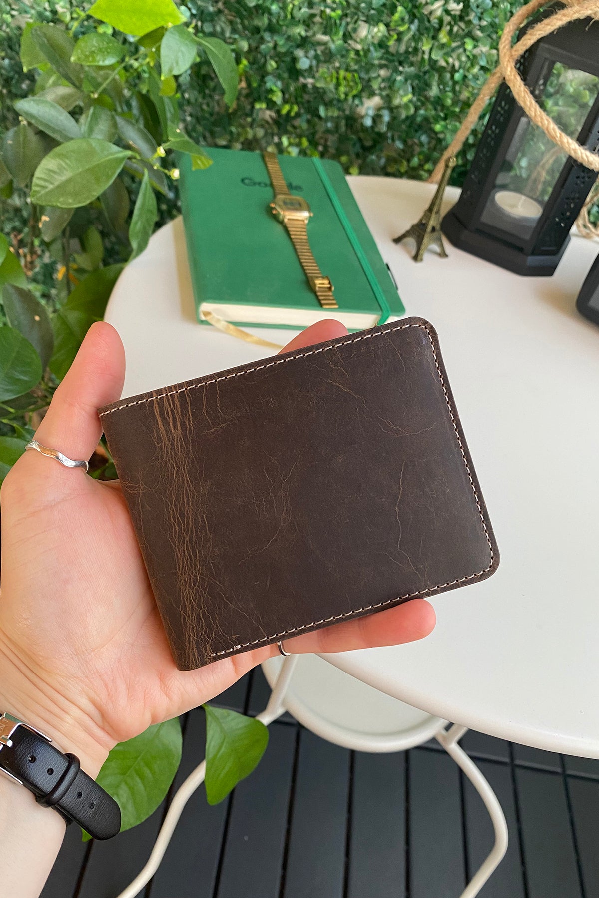 Cosmos Genuine Leather Trifold Classic Men's Wallet in various colors, showcasing its sleek design and high-quality leather.