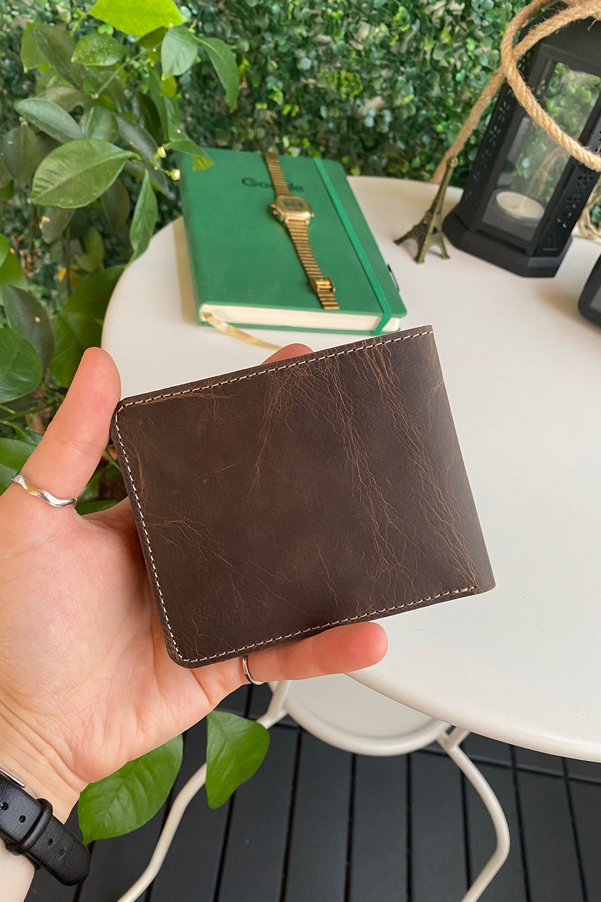 Cosmos Genuine Leather Trifold Classic Men's Wallet in various colors, showcasing its sleek design and high-quality leather.