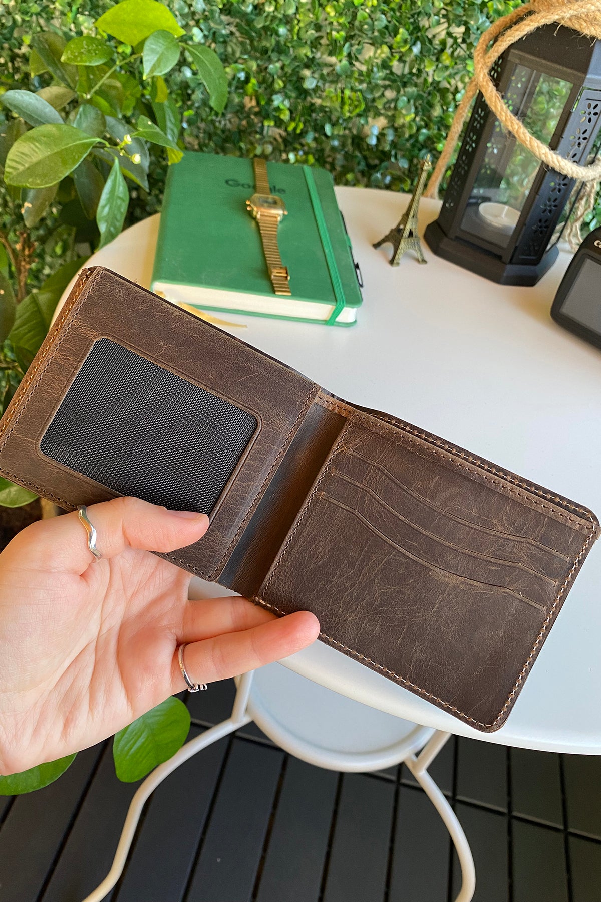 Cosmos Genuine Leather Trifold Classic Men's Wallet in various colors, showcasing its sleek design and high-quality leather.