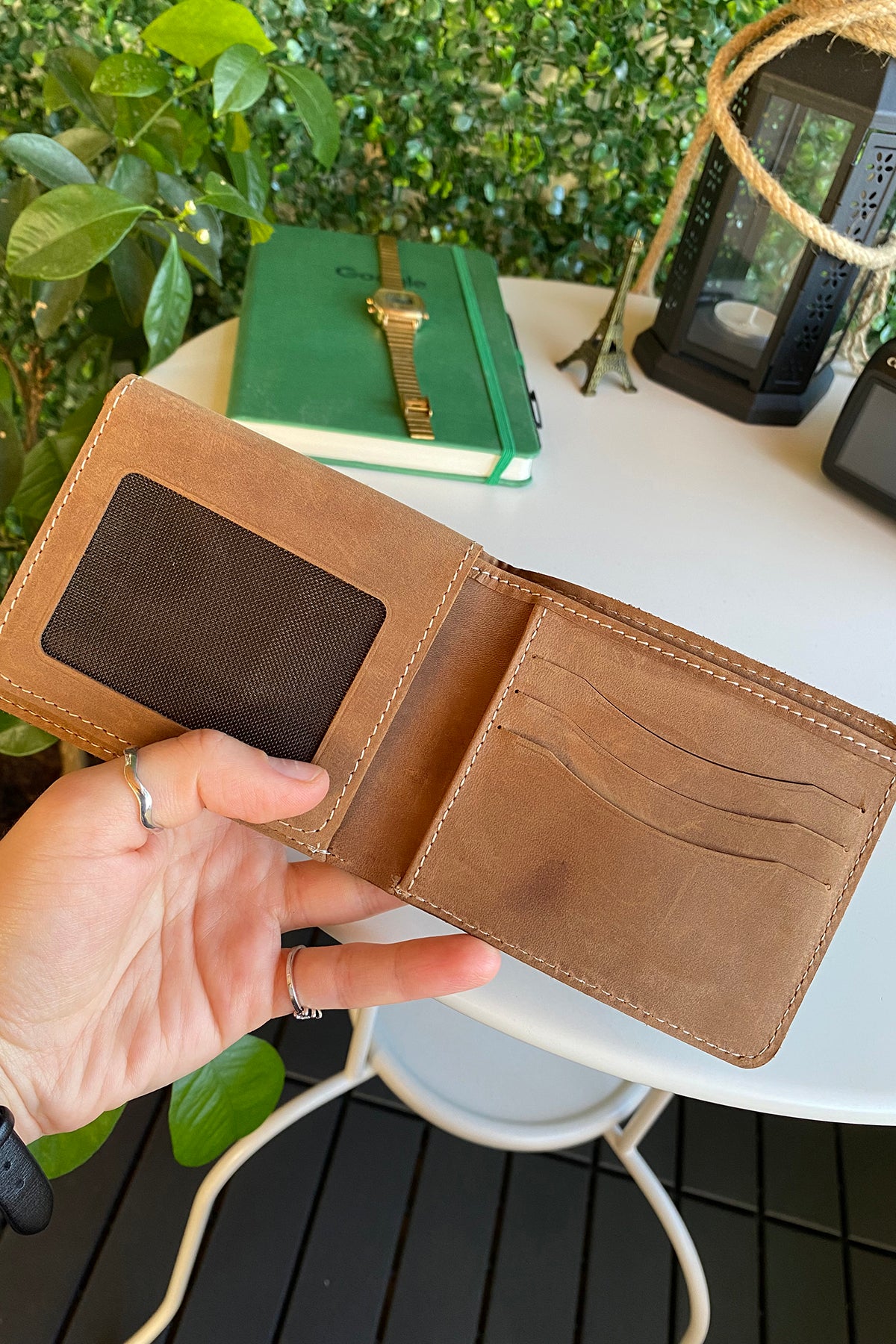 Cosmos Genuine Leather Trifold Classic Men's Wallet in various colors, showcasing its sleek design and high-quality leather.