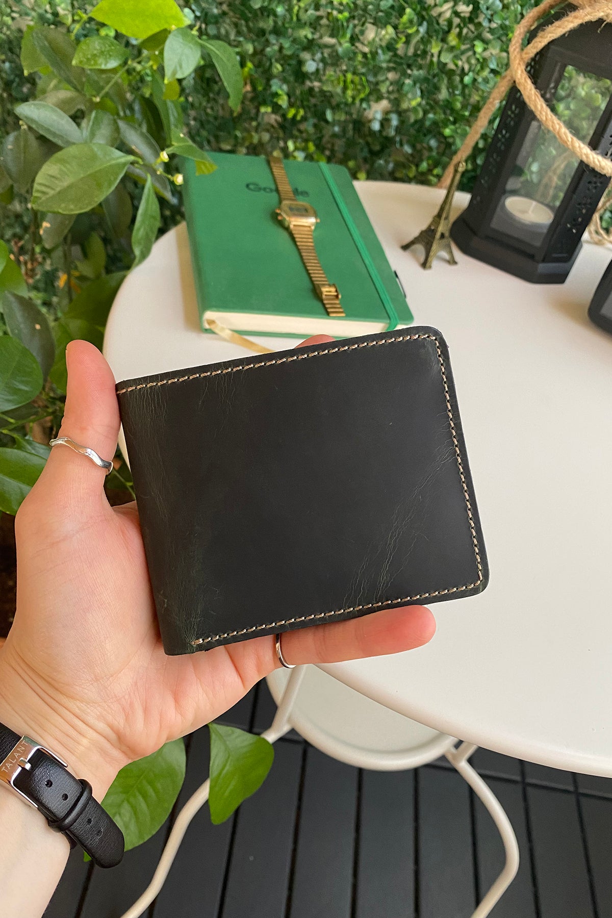 Cosmos Genuine Leather Trifold Classic Men's Wallet in various colors, showcasing its sleek design and high-quality leather.