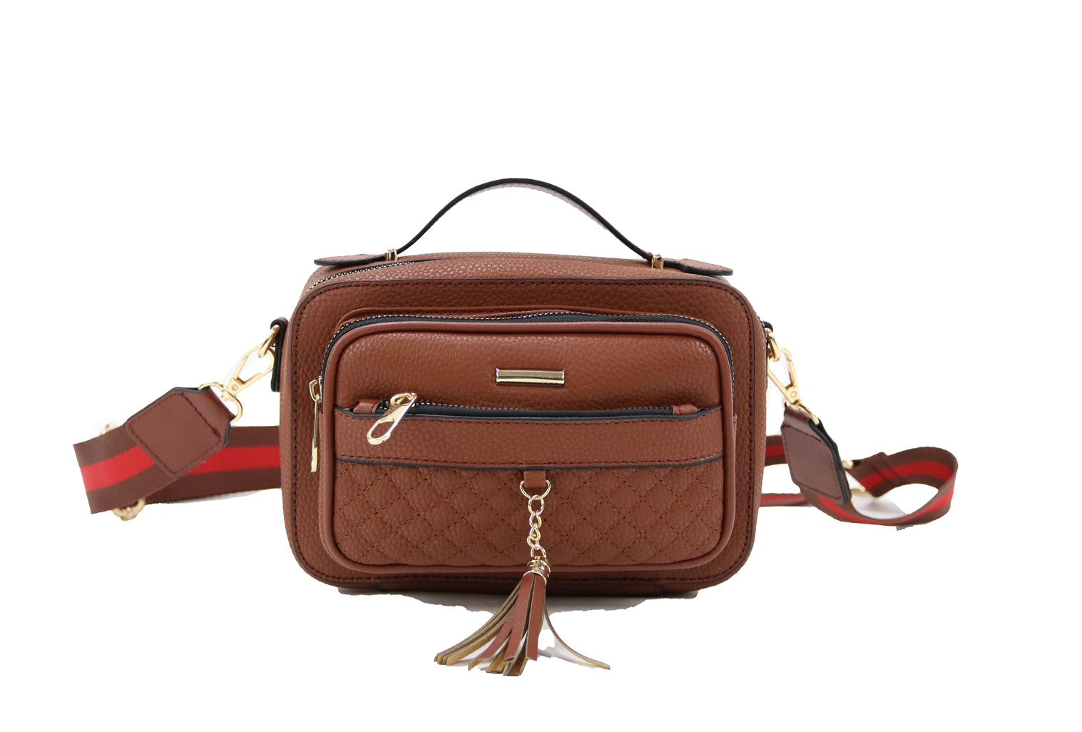 Stylish Crossbody C1740 bag with adjustable strap and multiple pockets.