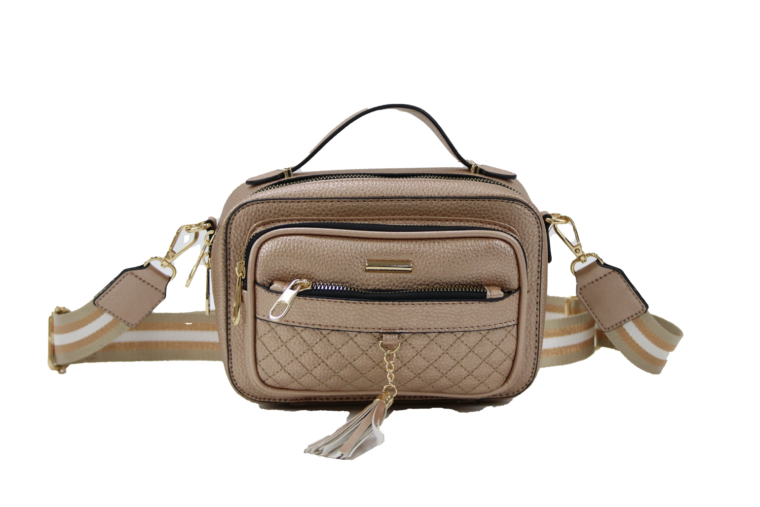 Stylish Crossbody C1740 bag with adjustable strap and multiple pockets.