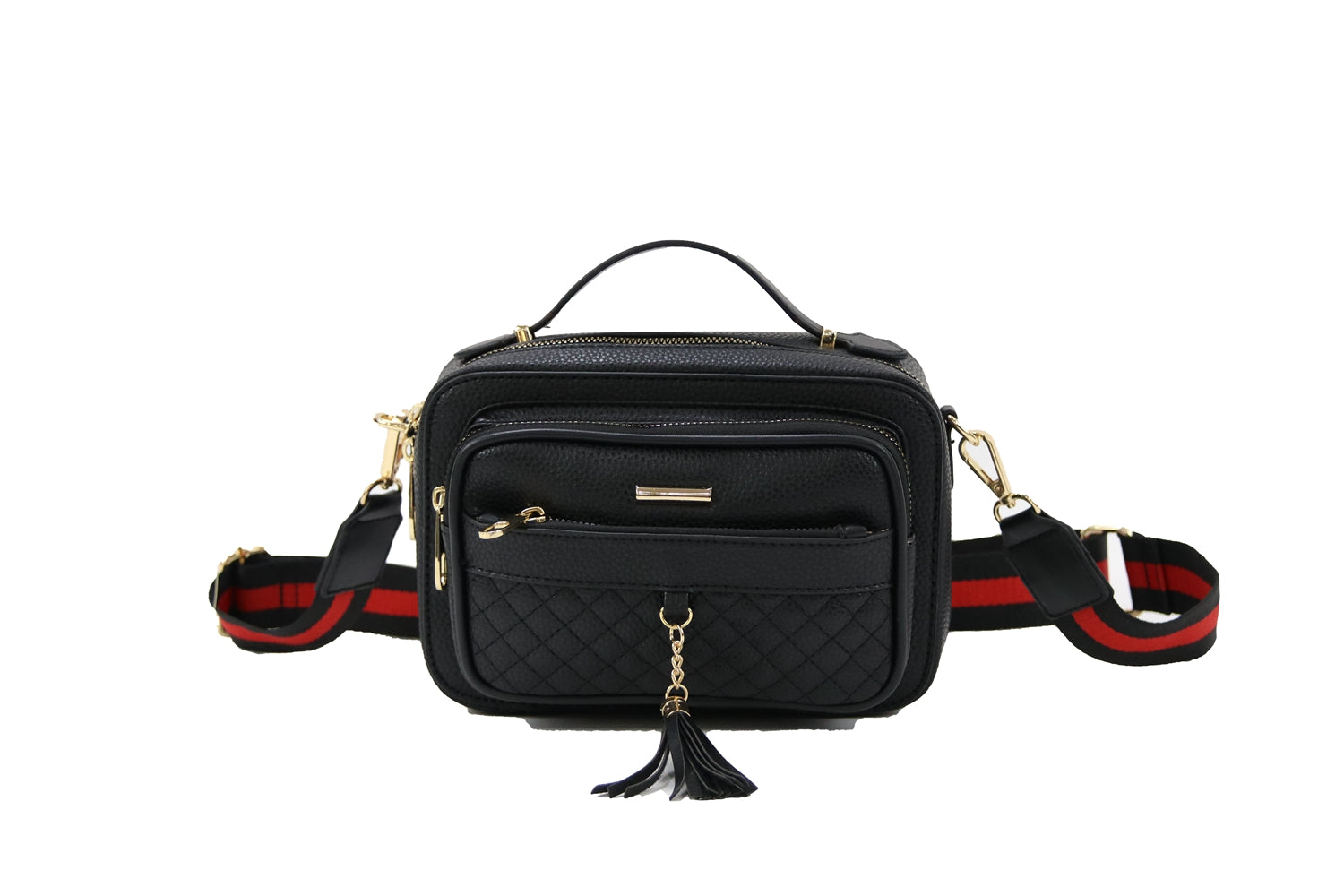 Stylish Crossbody C1740 bag with adjustable strap and multiple pockets.