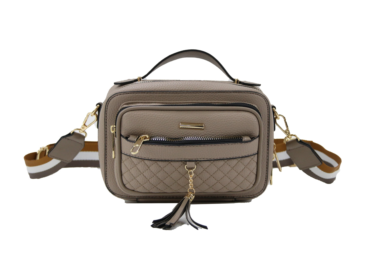 Stylish Crossbody C1740 bag with adjustable strap and multiple pockets.