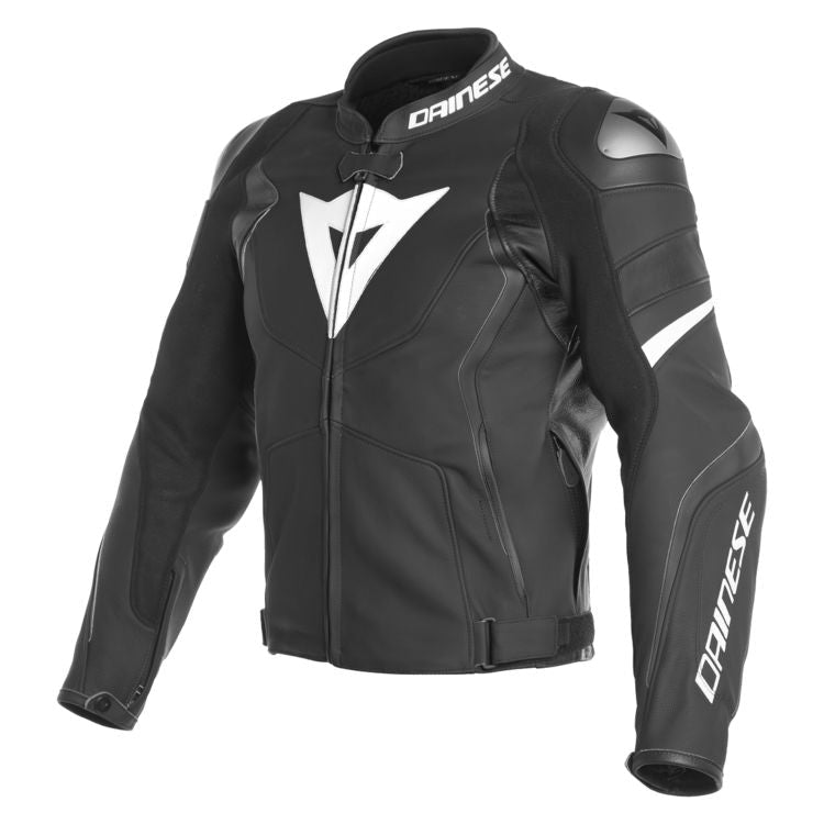 Dainese Avro 4 Jacket made from Tutu cowhide leather with protective features and stylish design.