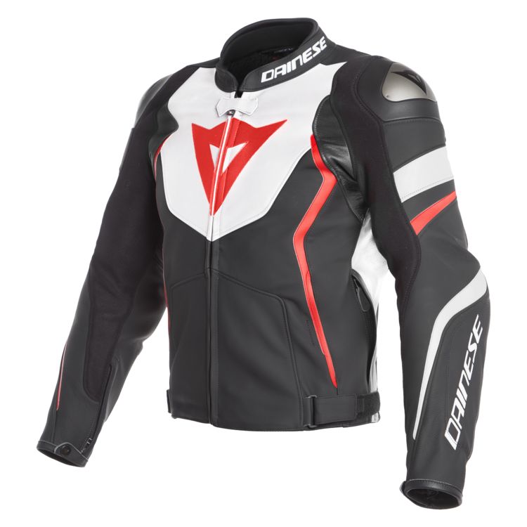 Dainese Avro 4 Jacket made from Tutu cowhide leather with protective features and stylish design.