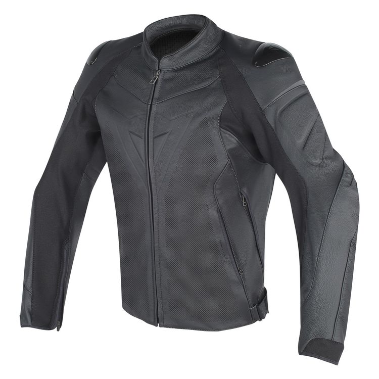 Dainese Fighter Perforated Leather Jacket showcasing its sleek design, D-Skin 2.0 leather, and protective features.