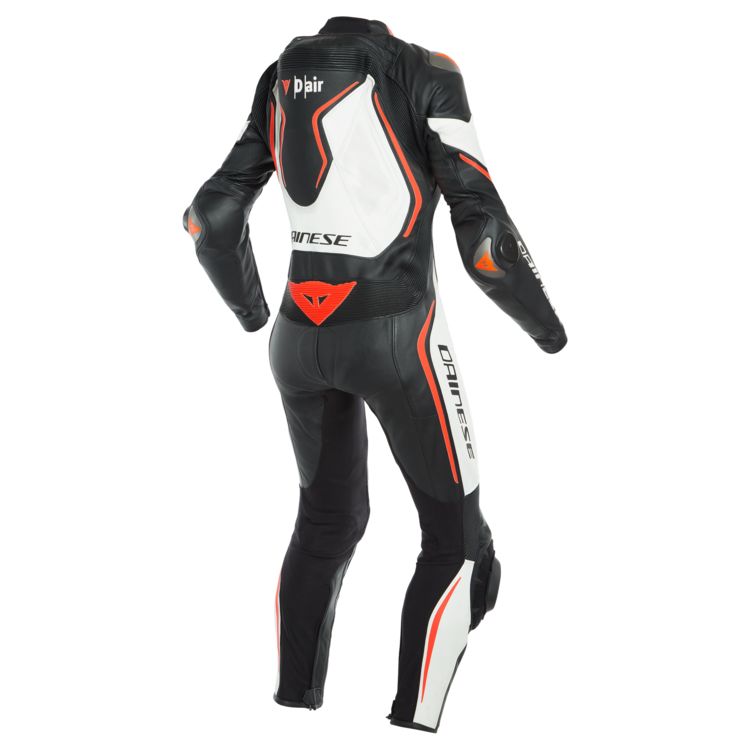 Dainese Misano 2 D-Air Perforated Women's Race Suit showcasing advanced safety features and stylish design.