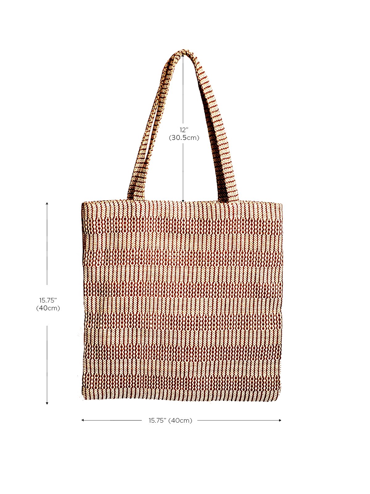 Dobi Daily Bag in Brown, made from soft jute-cotton fabric with stylish handles, perfect for everyday use.