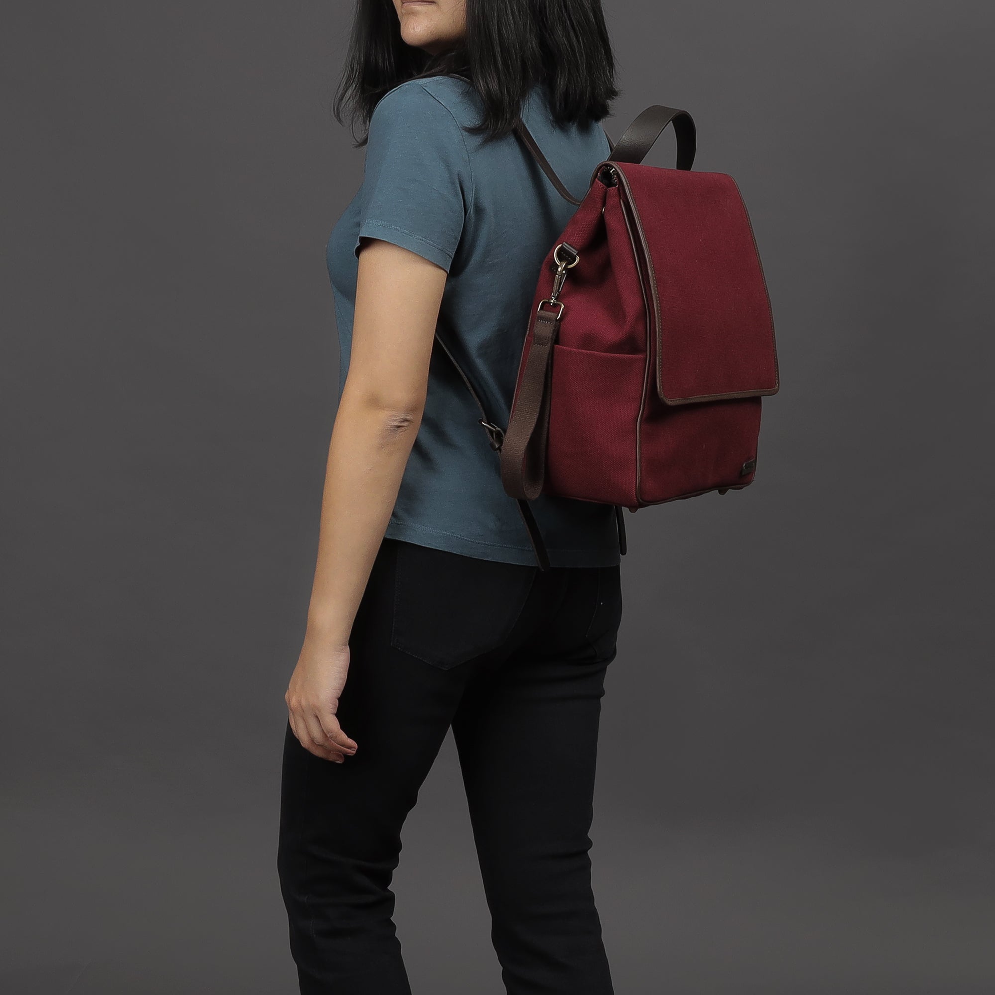 Donna Canvas Diaper Bag in stylish design with multiple pockets and durable materials, perfect for parents on the go.