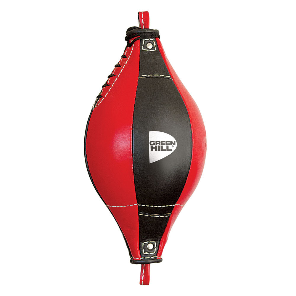 DOUBLE END BALL DELTA made of genuine leather in black and red colors, designed for training.