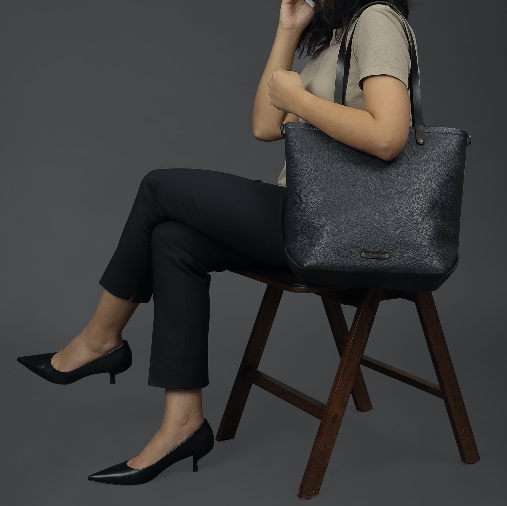 Dublin Leather Tote showcasing premium full grain leather, spacious compartments, and elegant design.