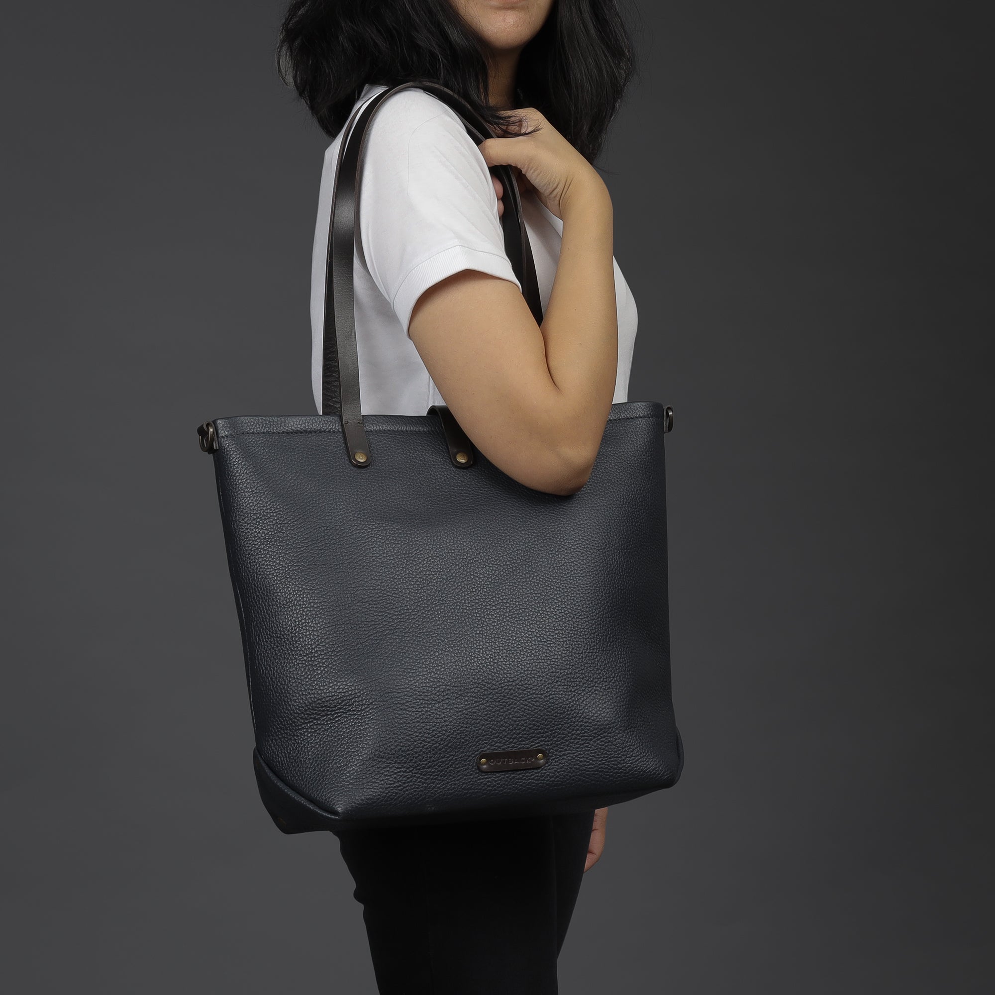 Dublin Leather Tote showcasing premium full grain leather, spacious compartments, and elegant design.