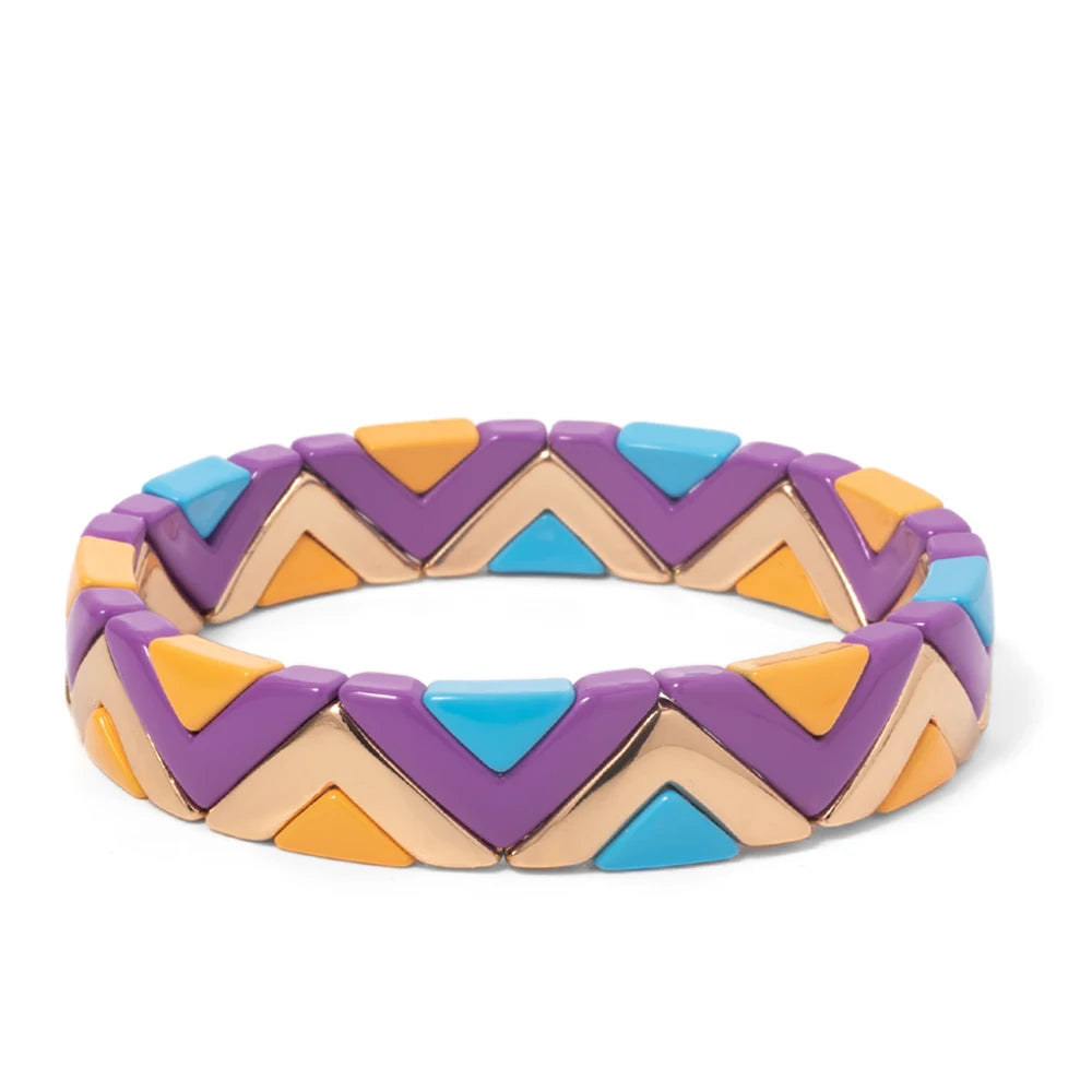 Elegant Bangle Bracelet made of zinc alloy, featuring a trendy beaded design suitable for unisex wear.