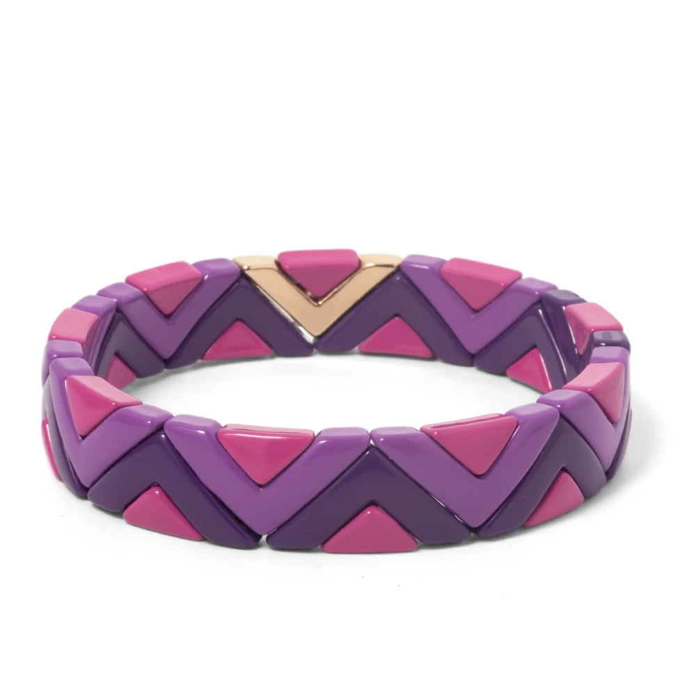 Elegant Bangle Bracelet made of zinc alloy, featuring a trendy beaded design suitable for unisex wear.