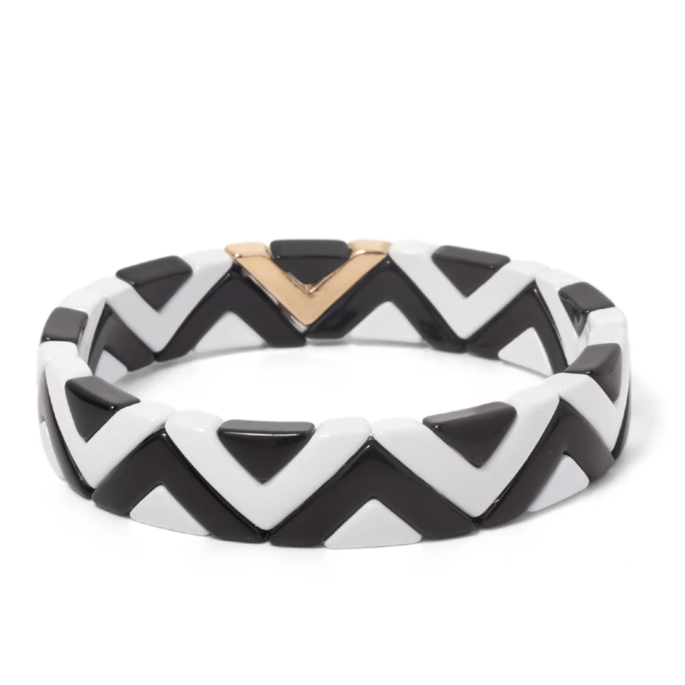 Elegant Bangle Bracelet made of zinc alloy, featuring a trendy beaded design suitable for unisex wear.