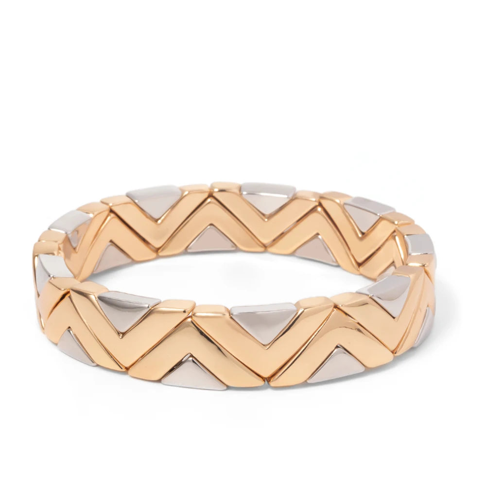 Elegant Bangle Bracelet made of zinc alloy, featuring a trendy beaded design suitable for unisex wear.