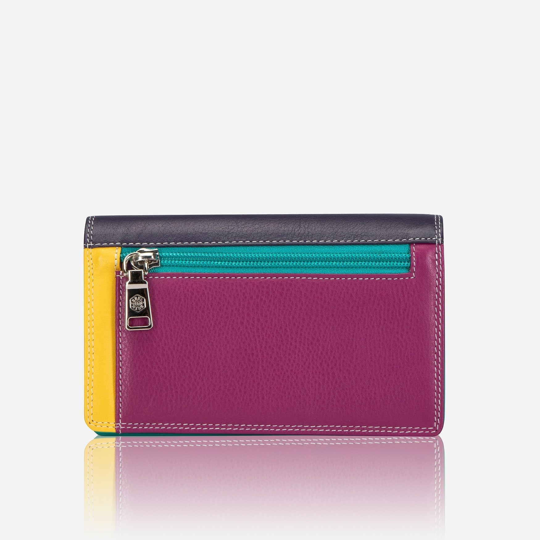 A vibrant and stylish ladies coin purse inspired by Ibiza, featuring colorful patterns and a compact design.