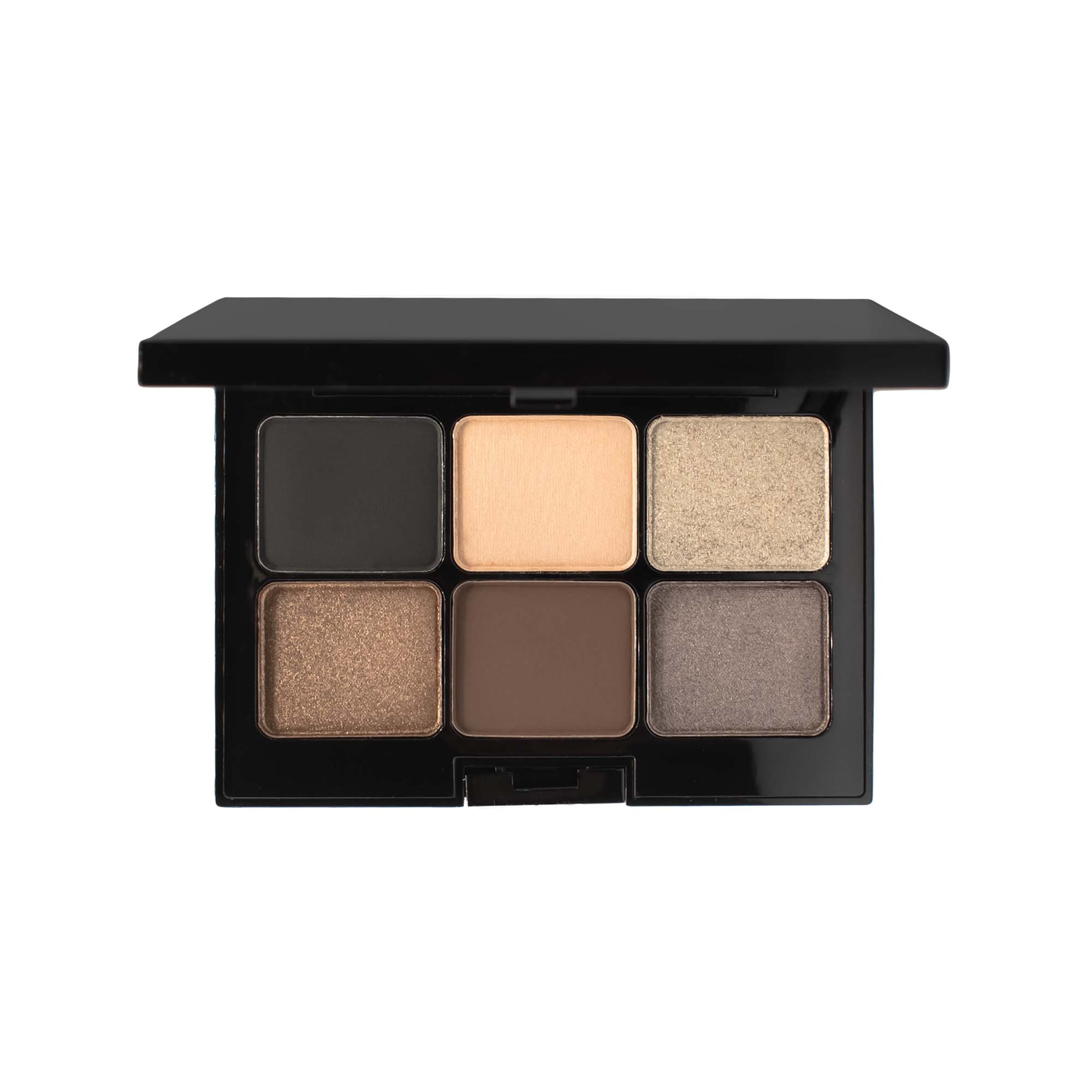 Dark Storm Eyeshadow Palette featuring 6 creamy shades in a sleek compact, ideal for creating vibrant eye looks.