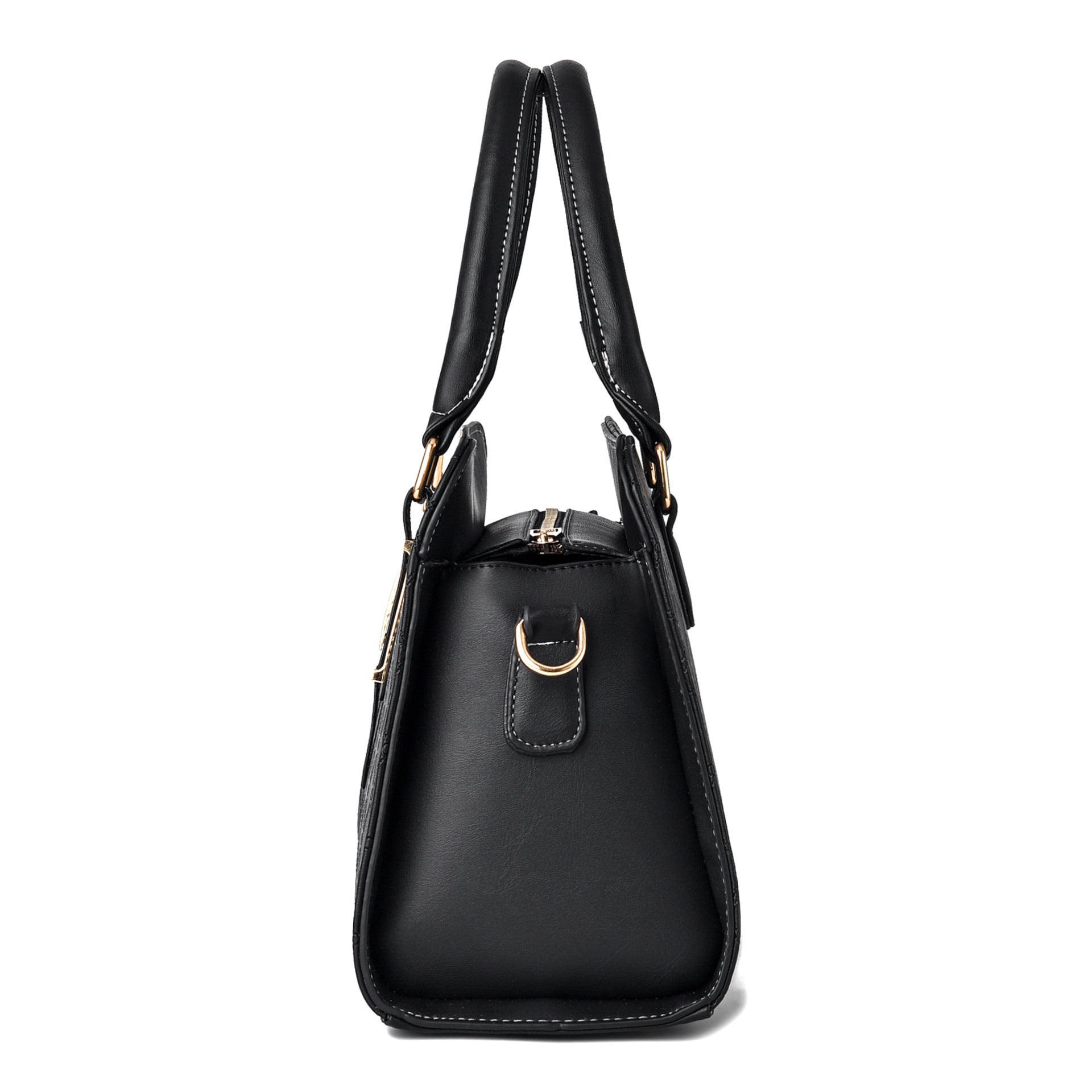 Fashion Leather Color Contrast Lady's Messenger Bag featuring a stylish design with a soft handle and organized interior pockets.