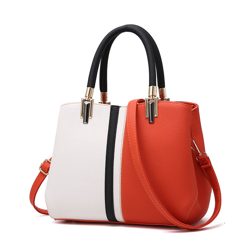 Fashion Leisure Color Contrast Young Lady's Messenger Bag in vibrant colors with a spacious design, perfect for daily use.