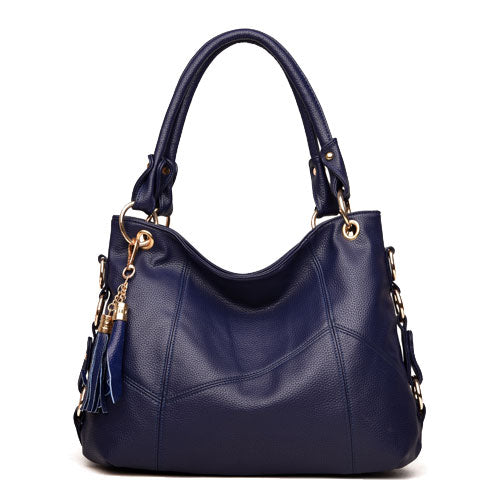 Fashionable one shoulder PU leather handbag for women, featuring a horizontal square shape and a stylish design.